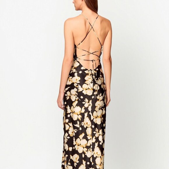 Nicholas Baro Ruched Floral-Print Dress | Size 4 - Picture 2 of 4